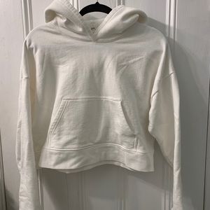 White cropped aritzia TNA hoodie